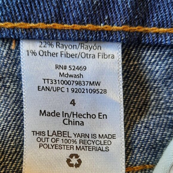 Vintage Crop High-Rise Barrel Jeans NWT! - Blue, Size 4 - Picture 13 of 16